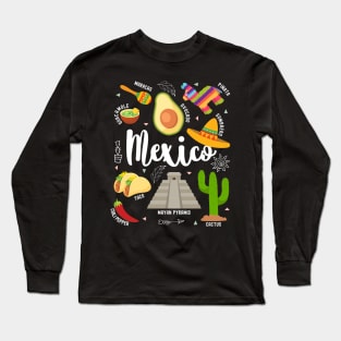 Viva Mexico Mexican travel vacation Long Sleeve T-Shirt